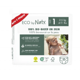 Органічні підгузники Eco by Naty Розмір 1 (від 2 до 5 кг) 25 шт