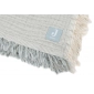 Колискова муслінова ковдра Jollein Fringe Stripe 75×100, морська зелень GOTS - lebebe-boutique - 3