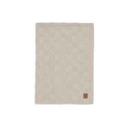 Колискова в’язана ковдра Jollein Box Knit 75×100, теплий пісок GOTS