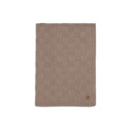 Колискова ковдра Jollein 75×100 см, Box Knit колір молочної кави GOTS