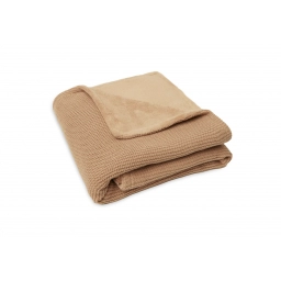 Колискова в’язана ковдра Jollein Basic Knit 75×100, бісквіт/фліс