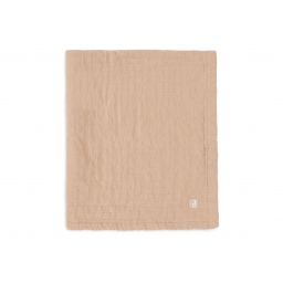 Дитяча муслінова ковдра Jollein жакард 100×150, бісквіт GOTS