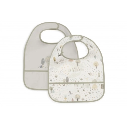 Нагрудник Jollein Waterproof, Tiny Park (2pack), 2 шт.