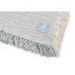 Дитяча муслінова ковдра Jollein 120×120 см, Fringe Stripe морська зелень GOTS - lebebe-boutique - 3
