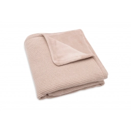 Колискова в’язана ковдра Jollein Basic Knit 75×100, дикий троянда/фліс
