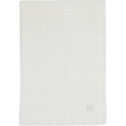 Дитяча муслінова ковдра Jollein 120×120 см, Blanket Cot Muslin Fringe 120×120 см, айворі