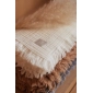 Дитяча муслінова ковдра Jollein 120×120 см, Blanket Cot Muslin Fringe 120×120 см, айворі - lebebe-boutique - 4