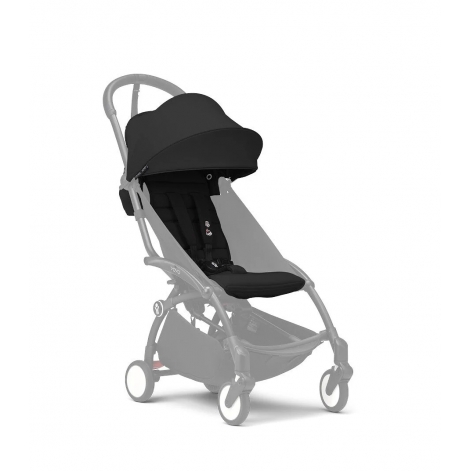 Комплект кольоровий Stokke® YOYO® 6+ (капюшон та дод. м'яка вкладка), кол.чорний (Black)