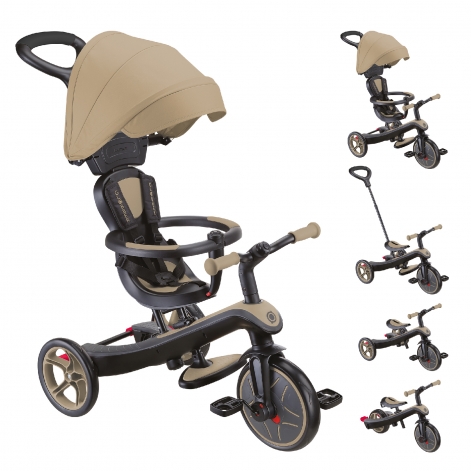 Велосипед детский GLOBBER серии EXPLORER TRIKE 4в1, песочный, до 20кг, 3 колеса - lebebe-boutique - 2
