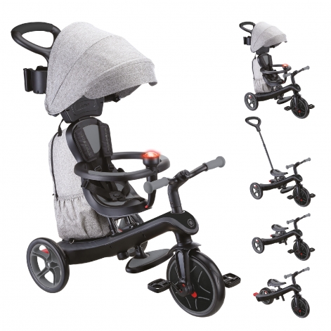 Велосипед детский GLOBBER серии EXPLORER TRIKE 4в1 DELUXE PLAY, черно-серый, до 20кг, 3 цв. - lebebe-boutique - 17