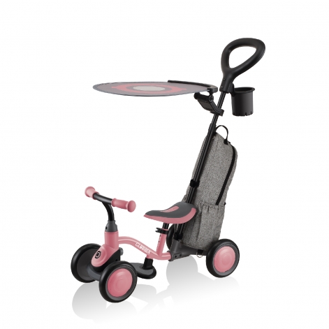 Беговел детский GLOBBER серии LEARNING BIKE 3в1 DELUXE, пастельно-розовый, до 20кг, 4 колеса - lebebe-boutique - 19