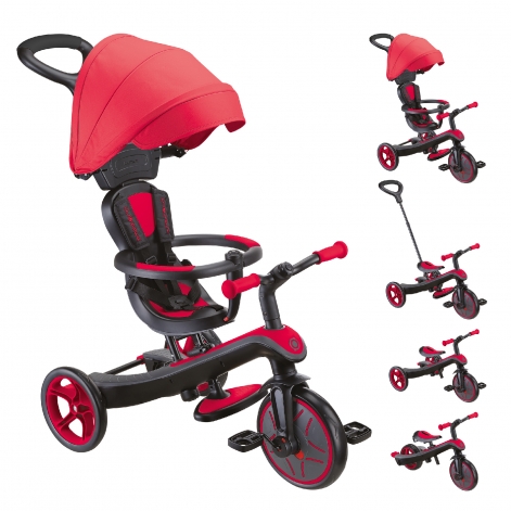 Велосипед детский GLOBBER серии EXPLORER TRIKE 4в1, красный, до 20кг, 3 колеса - lebebe-boutique - 2