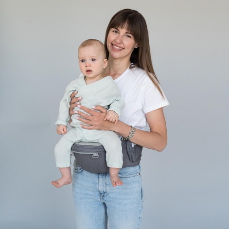 Переноска дитяча Хіпсіт 6 в 1 - Сірий  Love & Carry - lebebe-boutique - 4