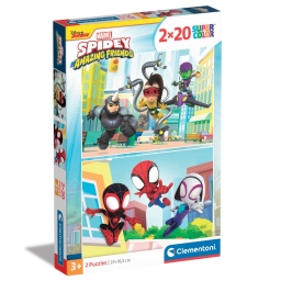 Пазл Clementoni "Spidey and His Amazing Friends", 2 шт. по 20 элементов