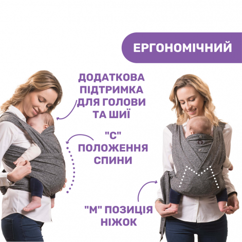 Слінг для новонародженого Boppy ComfyFit Evolution, кол. 47 - lebebe-boutique - 5