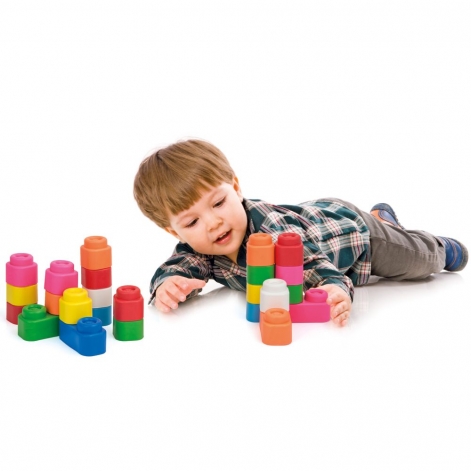 Игрушка конструктор Clementoni "Soft Blocks in Bag", серия "Soft Clemmy", 24 деталей - lebebe-boutique - 3