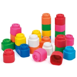 Игрушка конструктор Clementoni "Soft Blocks in Bag", серия "Soft Clemmy", 24 деталей