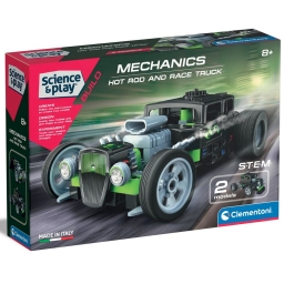Конструктор 2 в 1 Clementoni "Hot Rod & Race Truck", серия "Science & Play", 120 деталей