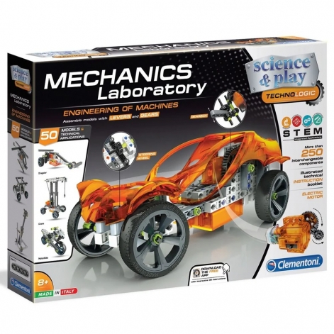 Конструктор 50 в 1 Clementoni "Machine engineering", серия "Science & Play", 250 деталей