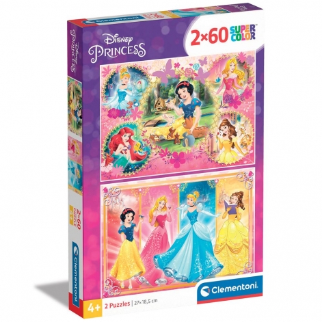Пазл 2 в 1 Clementoni "Princess", 2 по 60 елементів