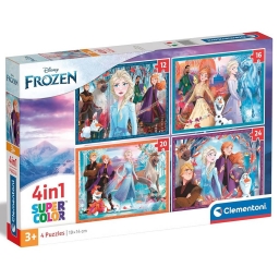 Пазл 4 в 1 Clementoni "Frozen", 12,16,20 и 24 элемента