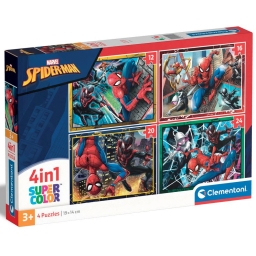 Пазл 4 в 1 Clementoni "Spider-Man", 12,16,20 и 24 элемента