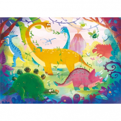 Пазл Clementoni "Funny Dinos", 2 шт. по 20 элементов - lebebe-boutique - 2