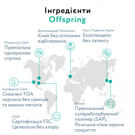 Подгузники Offspring® размер L, 9-13 кг, 36 шт,  - lebebe-boutique - 5