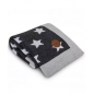 В'язаний плед Ceba Grey Stars 90*90