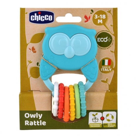 Игрушка-погремушка "Сова" серии ECO+ - lebebe-boutique - 4