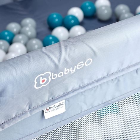 Манеж Playpark (з 48 кульками)  BabyGO (сірий)  - lebebe-boutique - 7