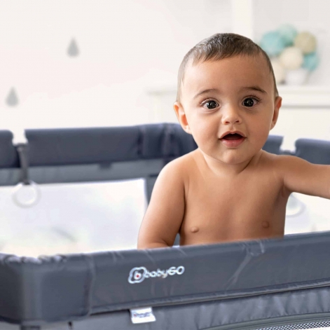Манеж Playpark (з 48 кульками)  BabyGO (сірий)  - lebebe-boutique - 3