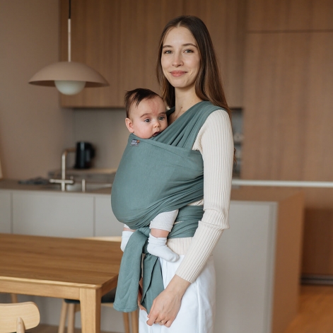 Трикотажный слинг-шарф - Базилик Love & Carry - lebebe-boutique - 3