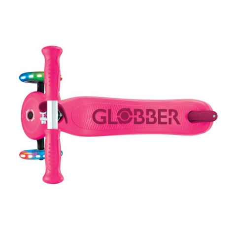 Самокат GLOBBER серии GO UP SPORTY пурпурно-розовый, до 20/50кг 1+, светящиеся колеса. - lebebe-boutique - 2