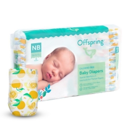 Подгузники Offspring® размер NB, до 4 кг, 56 шт, Апельсин