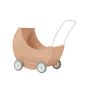 Плетений візочок Olli Ella Moon Strolley: Перламутровий (Shell) - lebebe-boutique - 3
