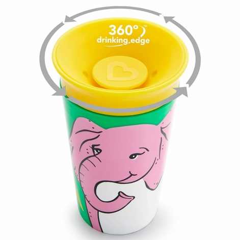 Чашка непроливна Munchkin "Miracle 360 WildLove Elephant", 266 мл - lebebe-boutique - 3