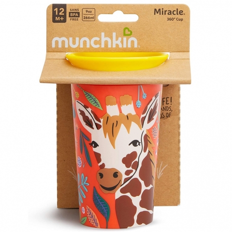 Чашка непроливная Munchkin "Miracle 360 WildLove Giraffe", 266 мл - lebebe-boutique - 6