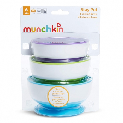 Набор тарелок Munchkin "Stay Put" с присосками, 3 шт. - lebebe-boutique - 7