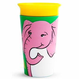 Чашка непроливная Munchkin "Miracle 360 WildLove Elephant", 266 мл