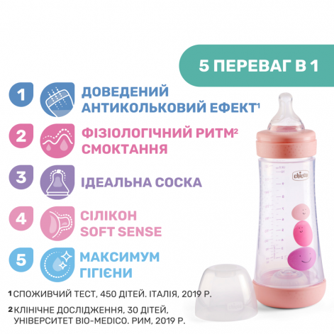 Бутылочка пластик Chicco PERFECT 5, 300мл, 4м+ - lebebe-boutique - 4