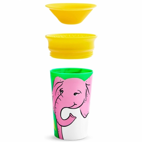 Чашка непроливная Munchkin "Miracle 360 WildLove Elephant", 266 мл - lebebe-boutique - 5