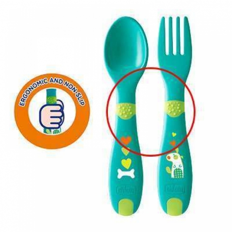 Набір Chicco First Cutlery: ложка та виделка, 12m+ - lebebe-boutique - 4
