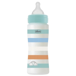 Пляшечка пластик Chicco Well-Being Colors, 330мл, соска силікон, 4м+
