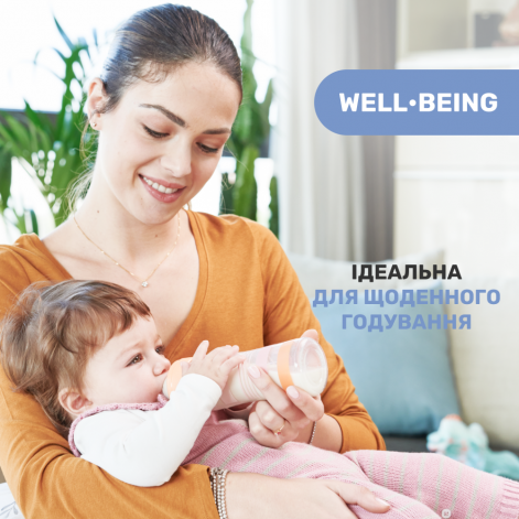 Пляшечка пластик Chicco Well-Being Colors, 250мл, соска силікон, 2м+ - lebebe-boutique - 3