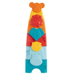Іграшка-пірамідка 2 в 1 Chicco Eco+ "Зоовежа"
