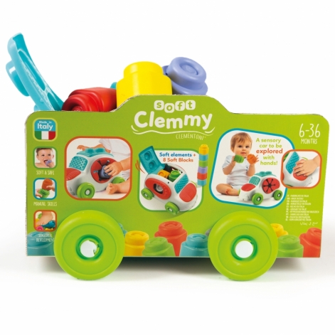 Машинка с конструктором Clementoni "Sensory Car", серия "Soft Clemmy", 8 деталей - lebebe-boutique - 11