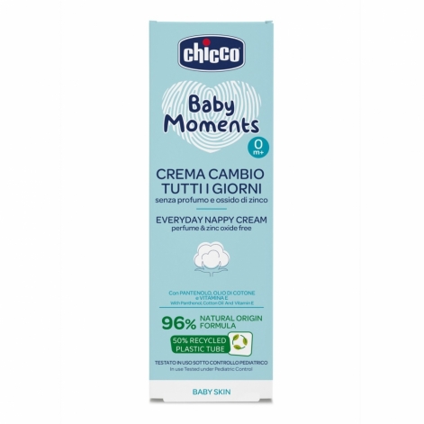 Крем защитный под подгузник с пантенолом Chicco Baby Moments, 100 мл - lebebe-boutique - 2