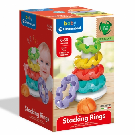 Іграшка-пірамідка Clementoni "Stacking Rings" - lebebe-boutique - 7
