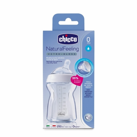 Пляшечка скло Chicco Natural Feeling, 250мл, 0m+ - lebebe-boutique - 6